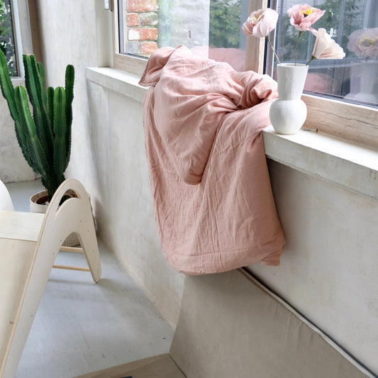 Kuschelige Decke in Rosa 