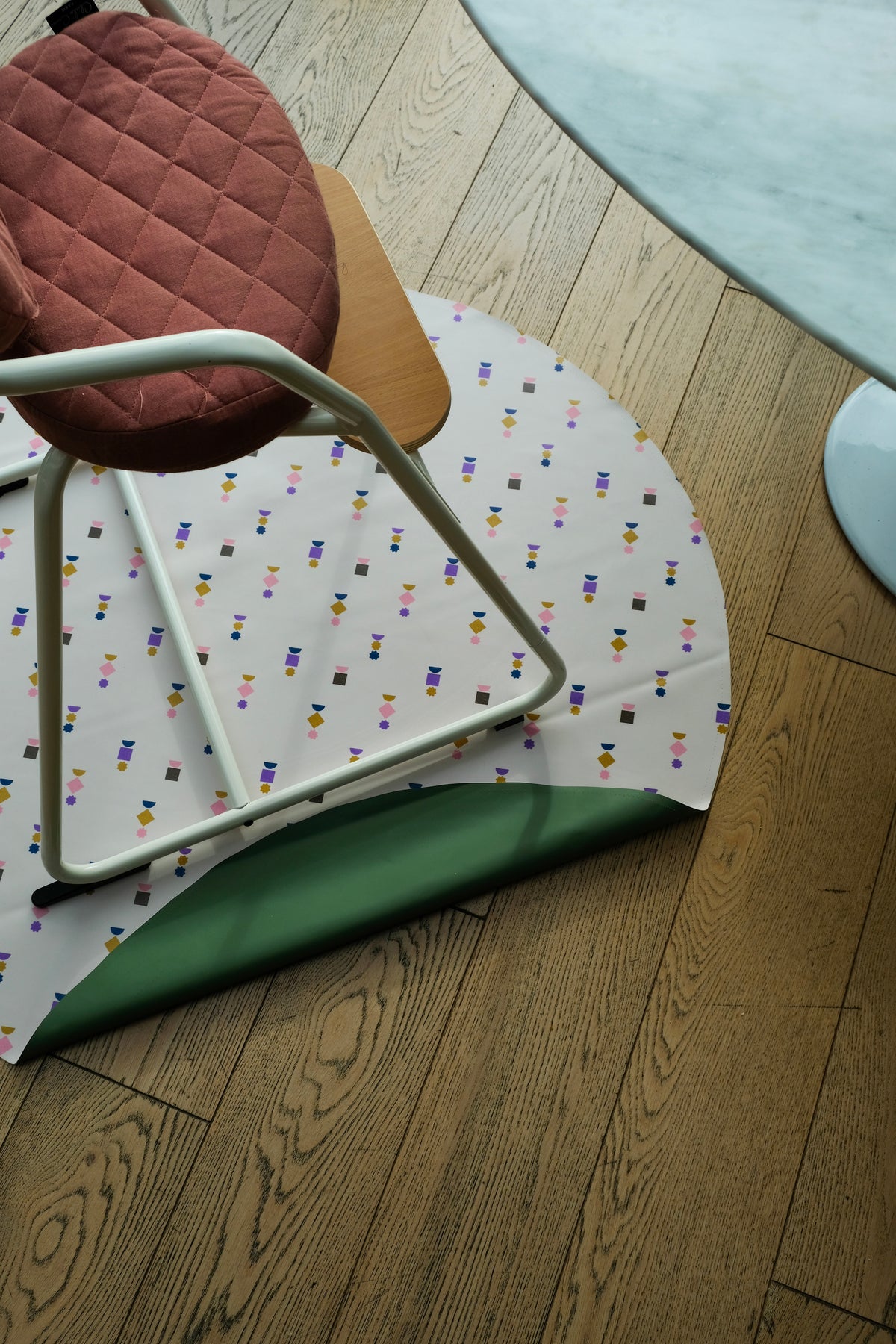 Gommettes / Matcha Round Waterproof Activity Tablecloth