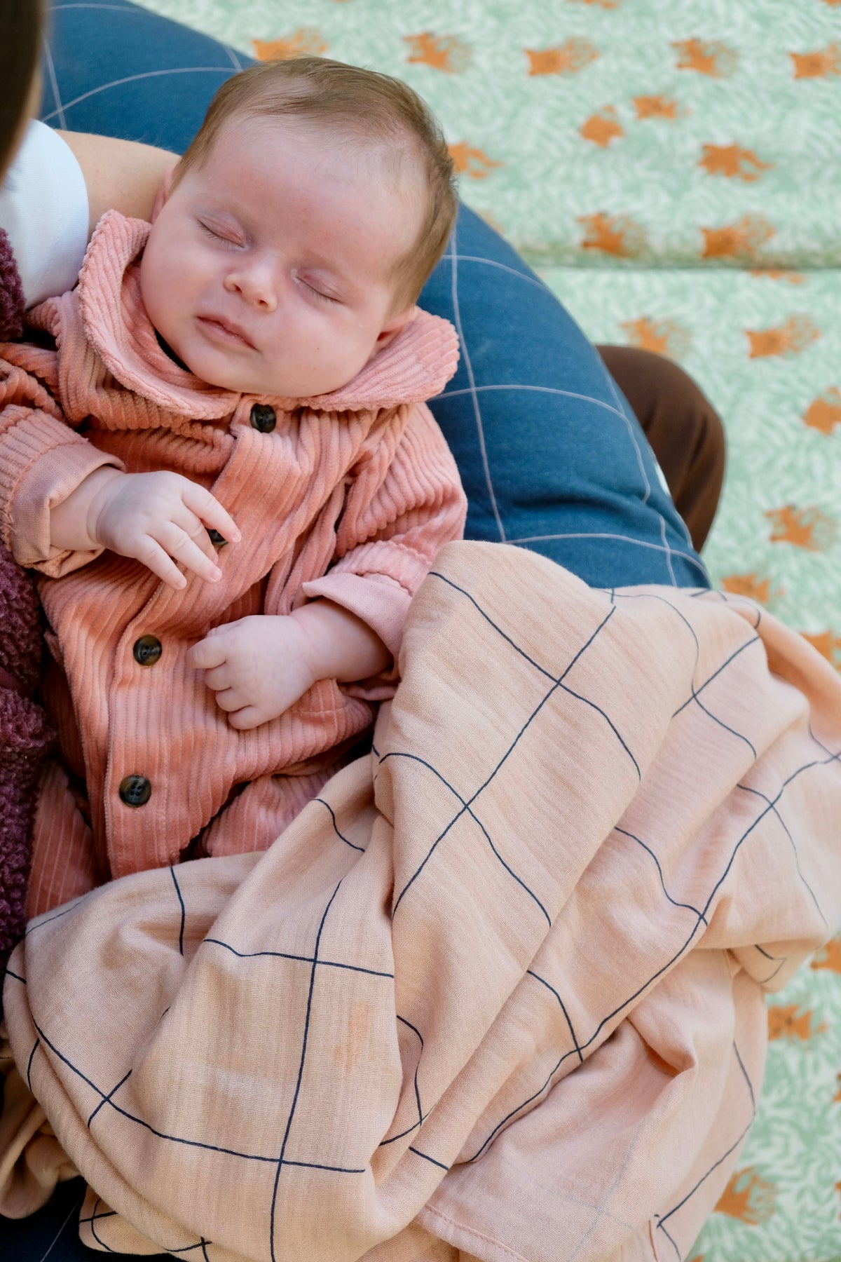 Grid Rose Maxi Muslin