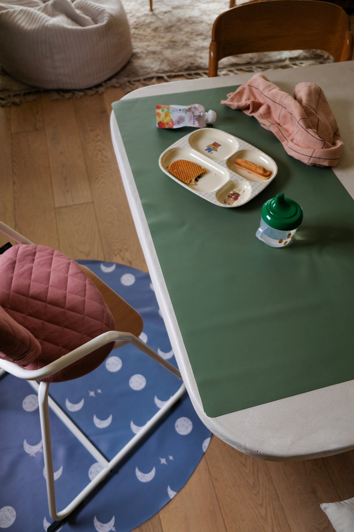 Gommettes / Matcha Rectangular Waterproof Activity Tablecloth