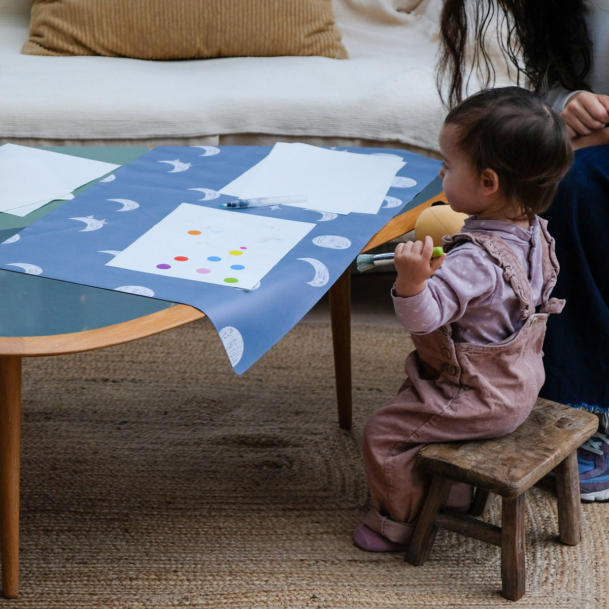 To the moon / Sésame Rectangular Waterproof Activity Tablecloth