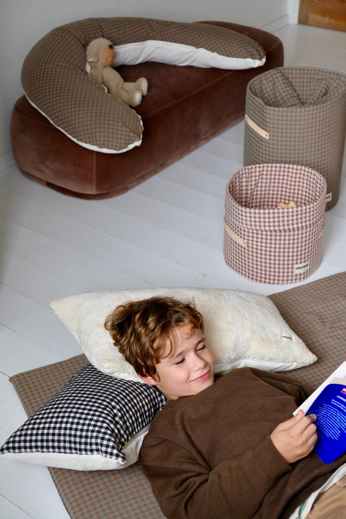 Coussin d'Allaitement Vichy Châtaigne