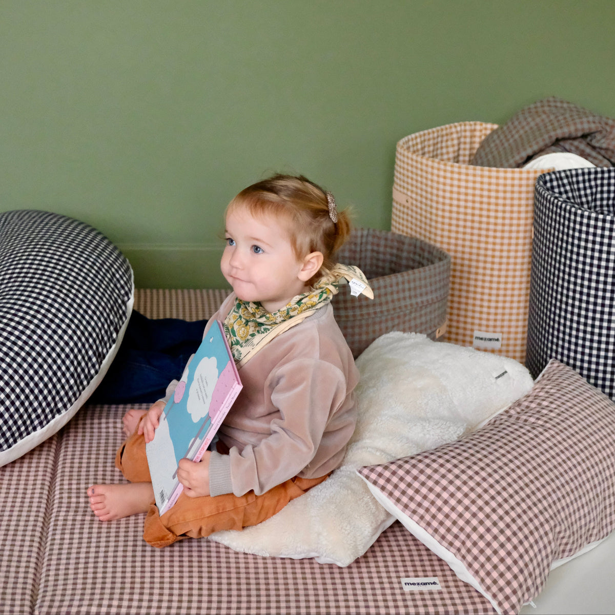 Housse Vichy Rhubarbe