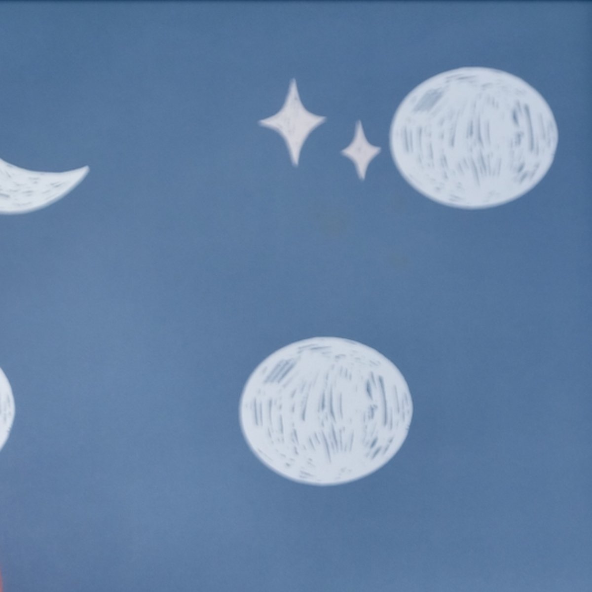 Krabbelmatte DIY Motorik und Spiel Baby Kind wasserfest Mond-Print Blau To the moon Zoom