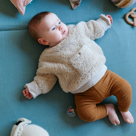 Bezug für Krabbel-, Motorik- und Spielmatte Baby Kind unifarben Vert Baltique 