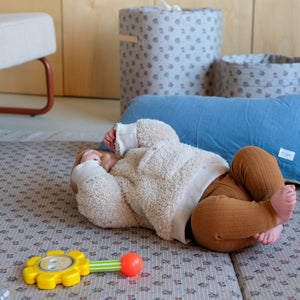 bezug spielmatte frühförderung motorik und spiele baby kind blumen- und karomuster