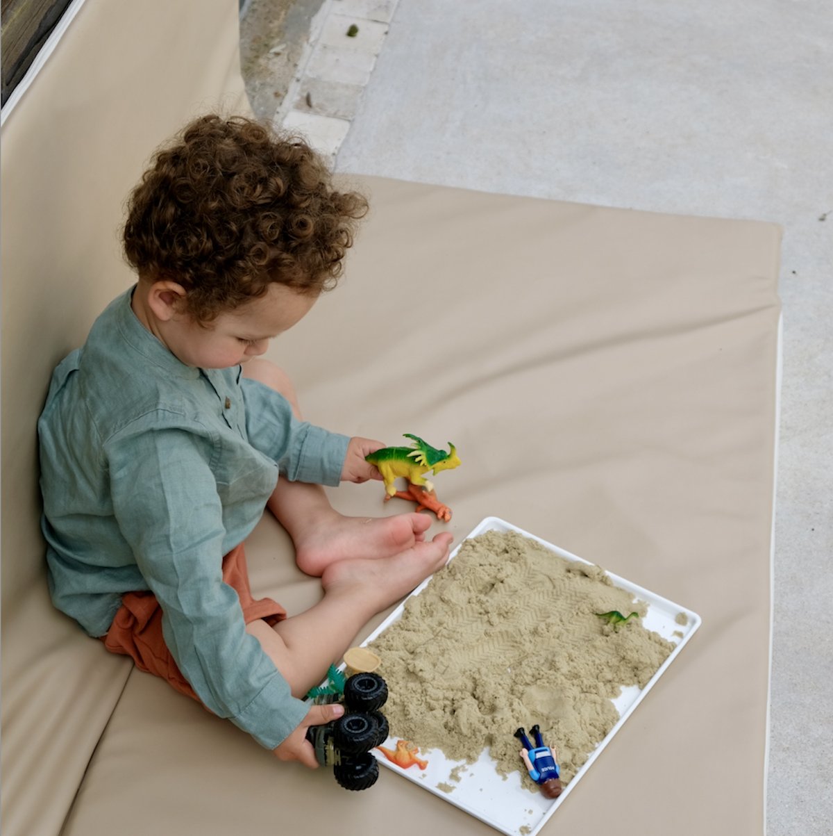 housse pour tapis d eveil motricite DIY bebe enfant 
waterproof uni beige sesame