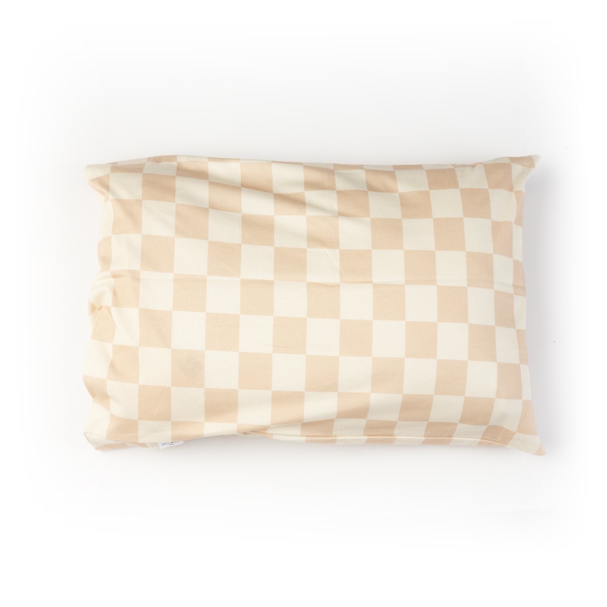 kinder- en babybeddengoed superzachte jersey print damier rose rechthoekig kussen