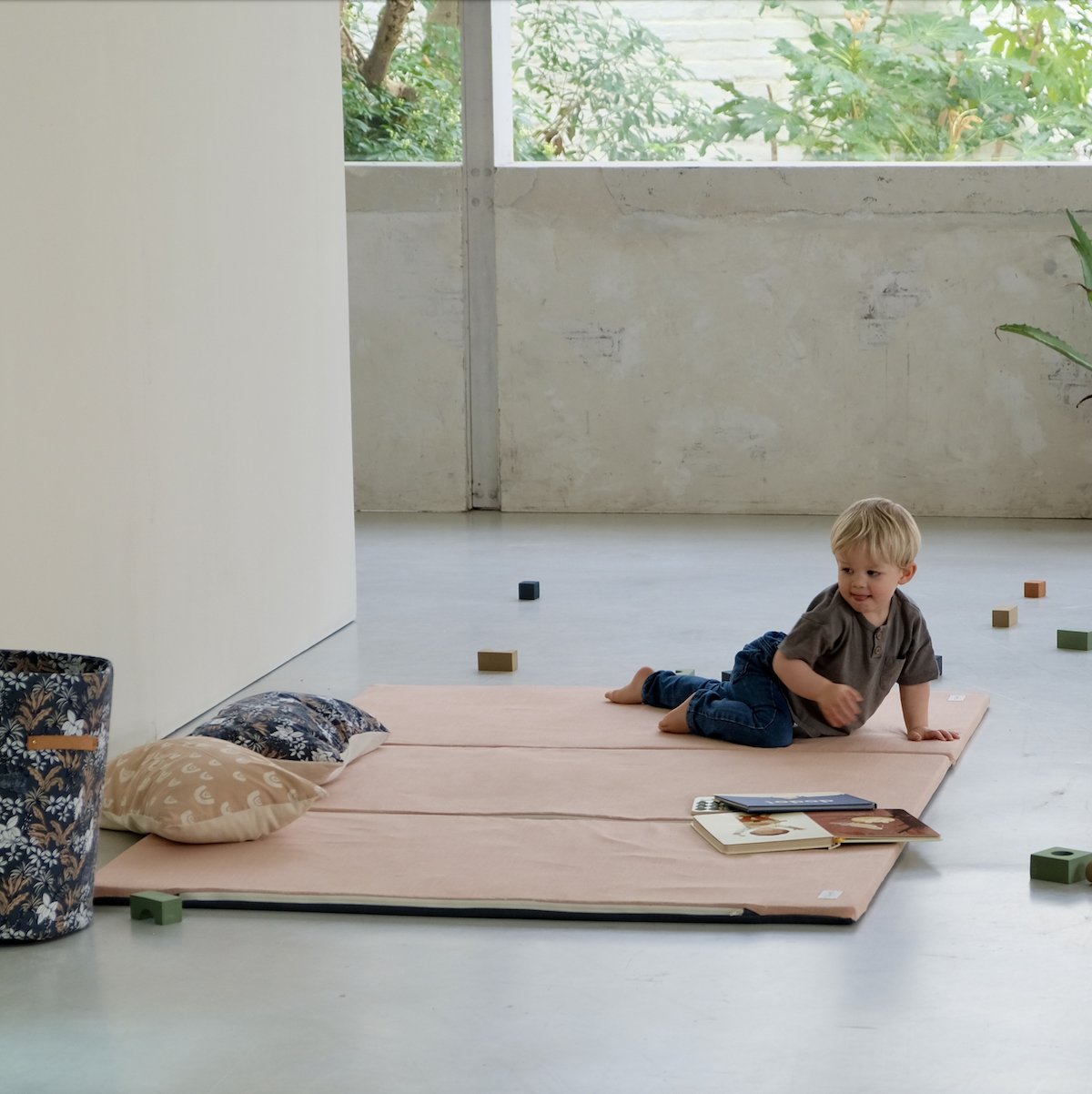 verlengstuk voor speelkleed en motoriek en spelen baby kind groot formaat effen cassonade