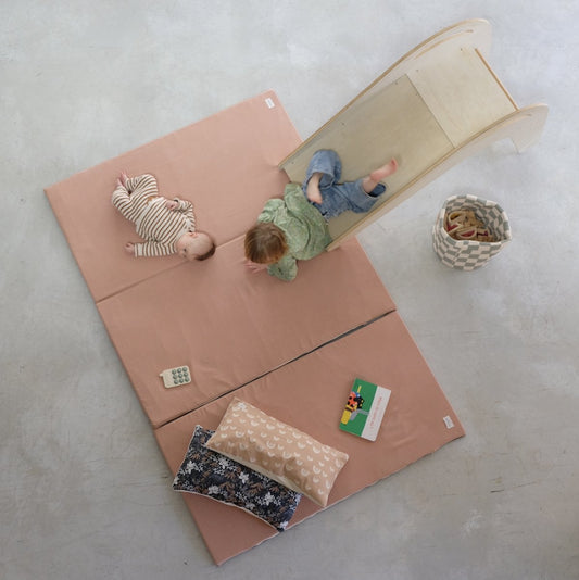 large format extension for baby and child activity mat plain pink 