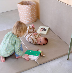 extension for baby and toddler play mat XXL oversized plain khaki olive