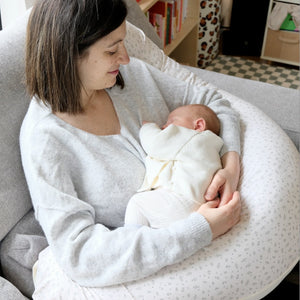 Stillkissen aus kuschelweichem Jersey Cueillette Milk