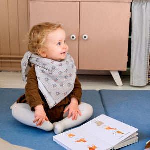 Mulltuch Baumwollgaze Erstausstattung Babygeschenk Karo- und Blumenmuster 