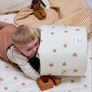 small storage basket children's nursery baby toffee apple print 