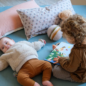 soft and comfortable cushion for babies, children and adults with floral and check print