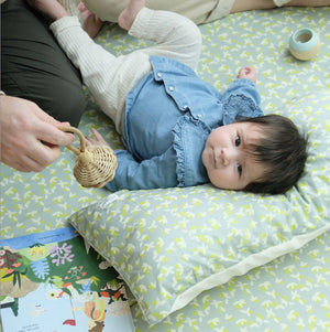 soft cushion with lemon pattern
