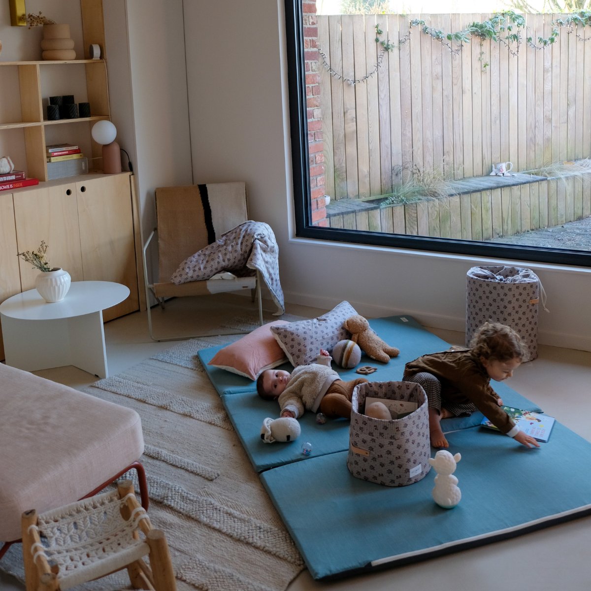 XXL effen speel- en ontdekkingsmat voor baby en kind, Baltisch groen 