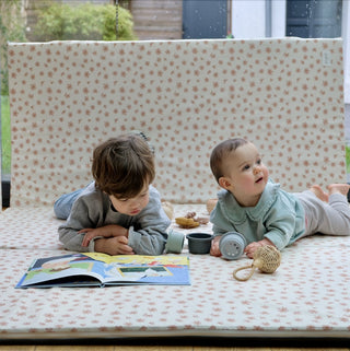 large format floral baby and child play and motor skills mat 