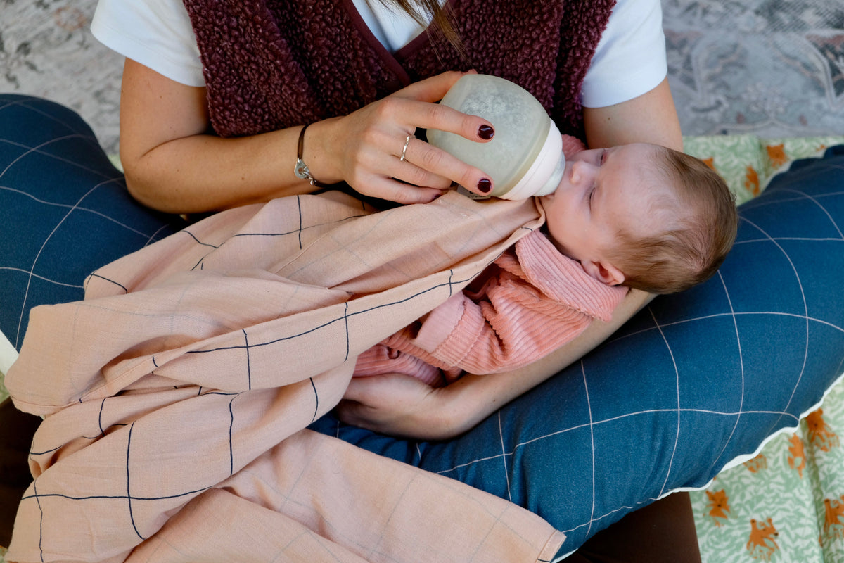 Grid Rose Maxi Muslin