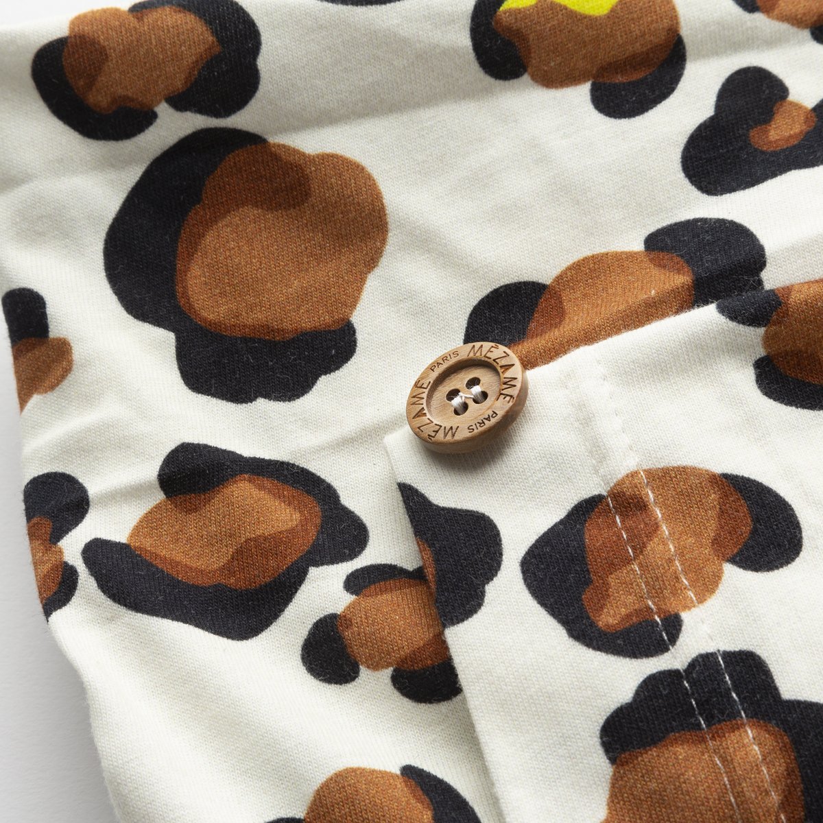 Bettwäsche-Set aus Jersey für Kinder und Babys mit Leopardenmuster, Reißverschluss und Knöpfen