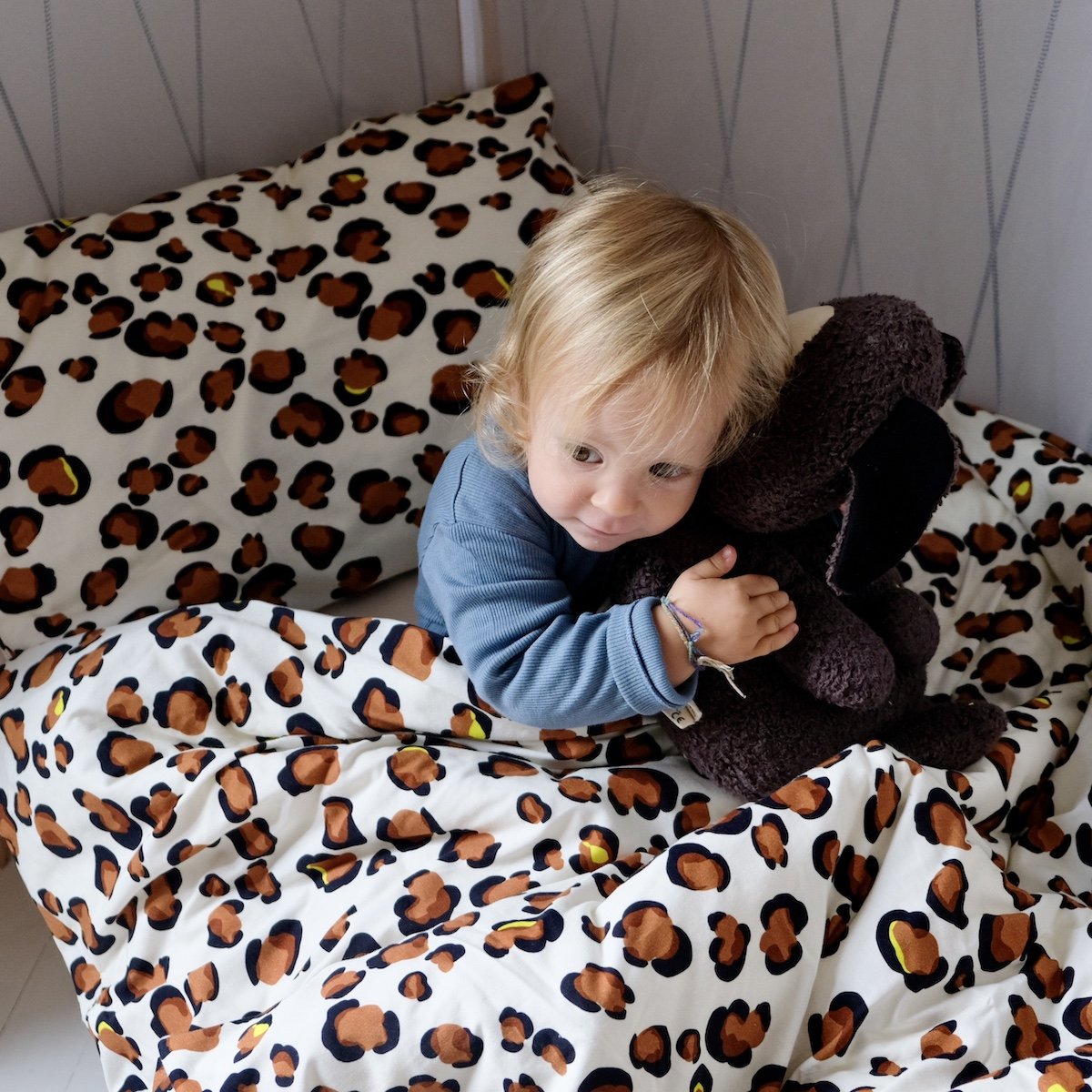 Bettwäsche-Set Jersey Kinder Baby Leopardenmuster